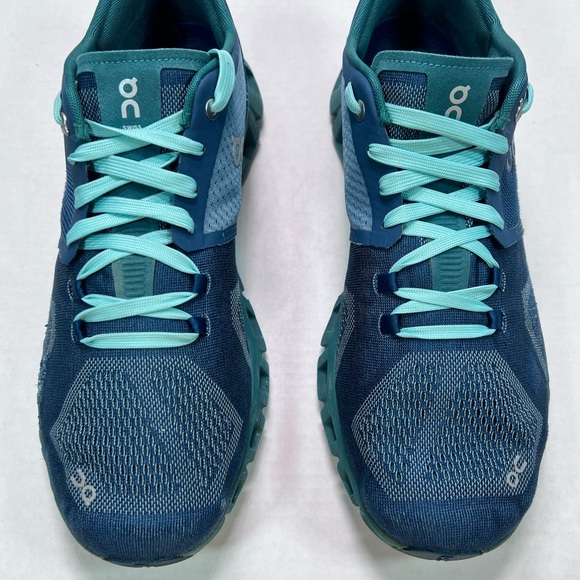 On Running Other - On Cloud X Men's Size 11 Running Shoes Storm Tide Blue Green Gym Trainer Sneaker